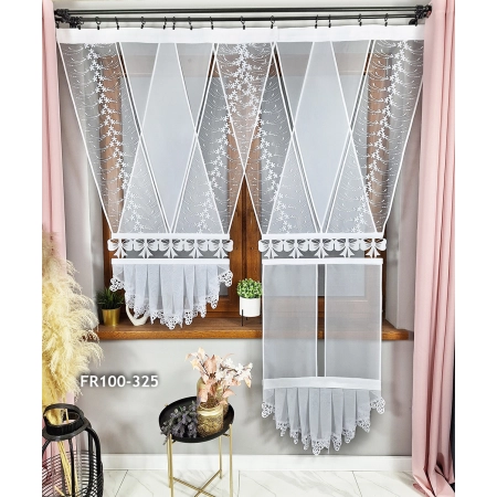 Firanki gotowe panele V ki z falbanami - FR100-325